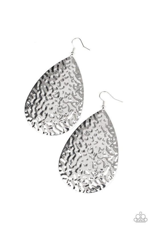 Metallic Mirrors - Silver - Paparazzi Earring Image