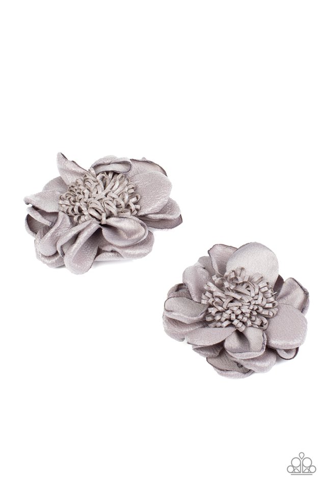 Full On Floral - Silver - Paparazzi Hair Accessories Image