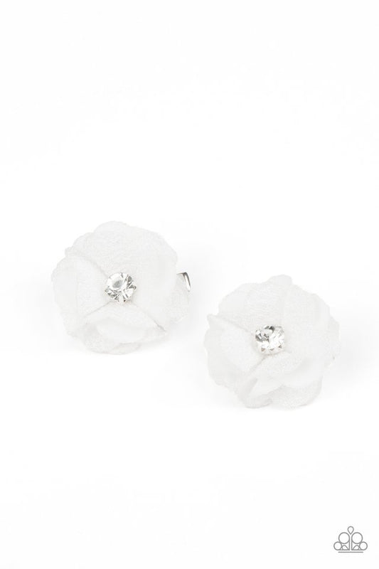 Watch Me Bloom - White - Paparazzi Hair Accessories Image