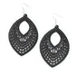 One Beach At A Time - Black - Paparazzi Earring Image