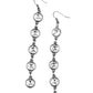 Trickle Down Twinkle - Black - Paparazzi Earring Image