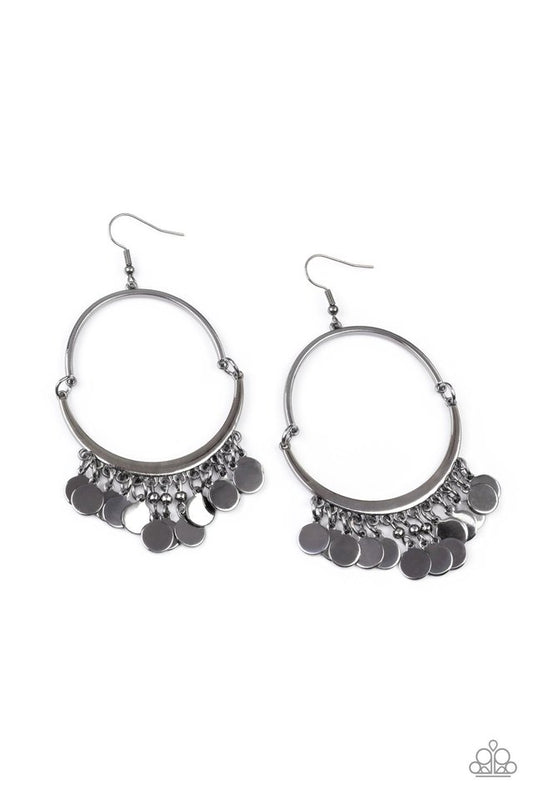 Speed of SPOTLIGHT - Black - Paparazzi Earring Image