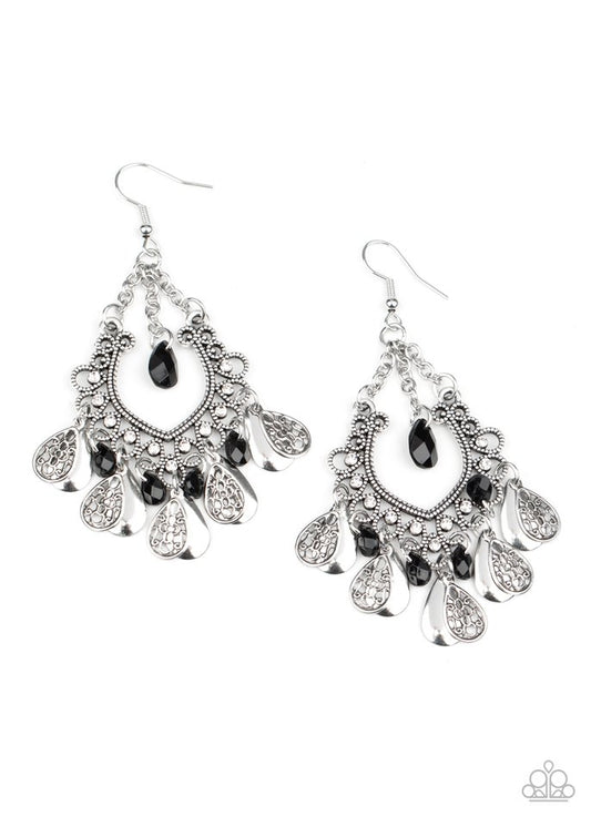 Musical Gardens - Black - Paparazzi Earring Image