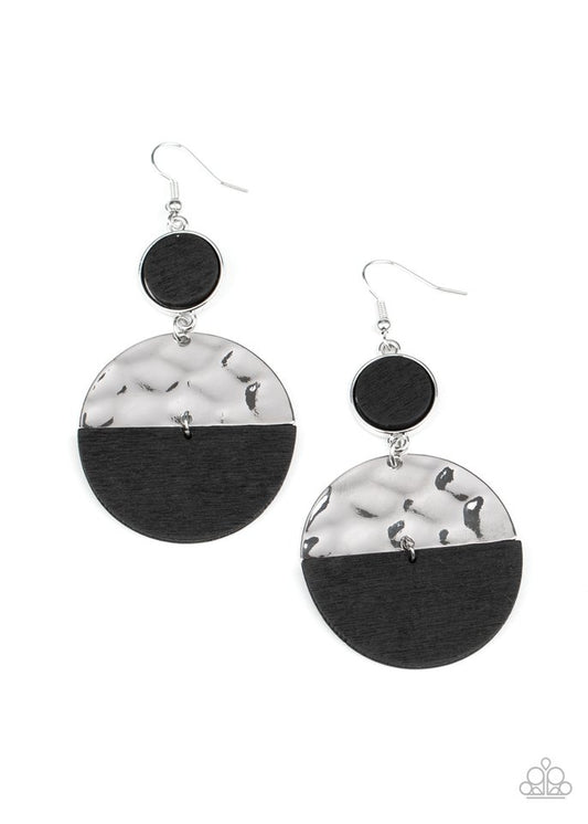 Natural Element - Black - Paparazzi Earring Image