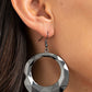 Fiercely Faceted - Black - Paparazzi Earring Image