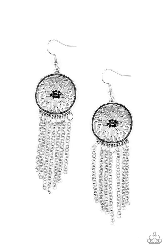 Blissfully Botanical - Black - Paparazzi Earring Image