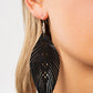 Wherever The Wind Takes Me - Black - Paparazzi Earring Image