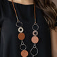 Sooner or LEATHER - Brown - Paparazzi Necklace Image