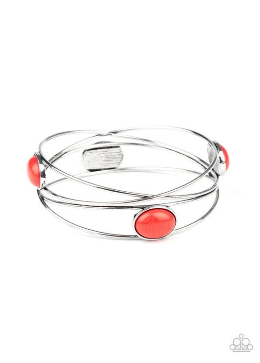 Desert Lagoon - Red - Paparazzi Bracelet Image