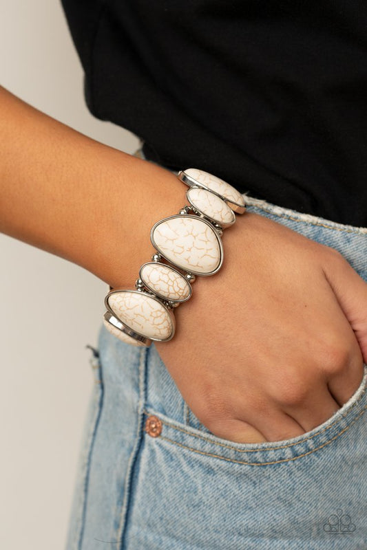 Feel At HOMESTEAD - White - Paparazzi Bracelet Image