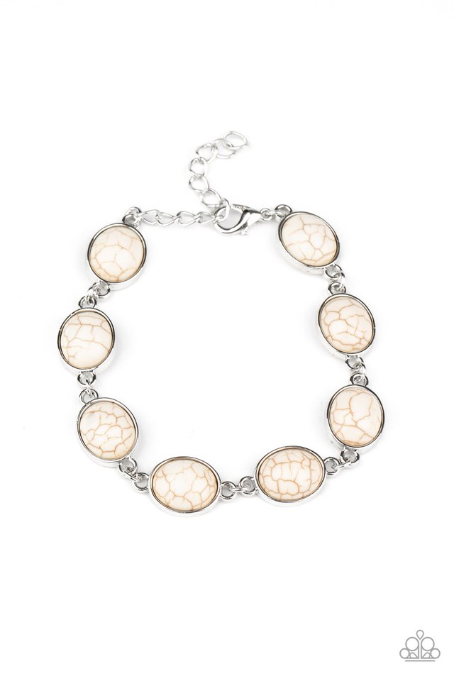 Nice Stonework - White - Paparazzi Bracelet Image