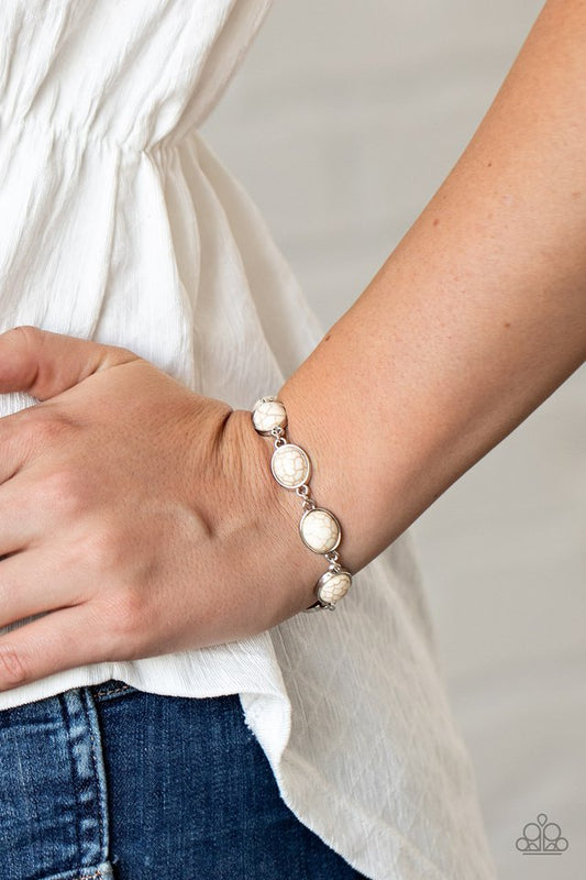 Nice Stonework - White - Paparazzi Bracelet Image