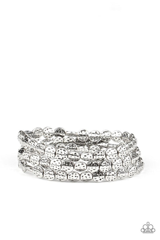 Hammered Heirloom - Silver - Paparazzi Bracelet Image