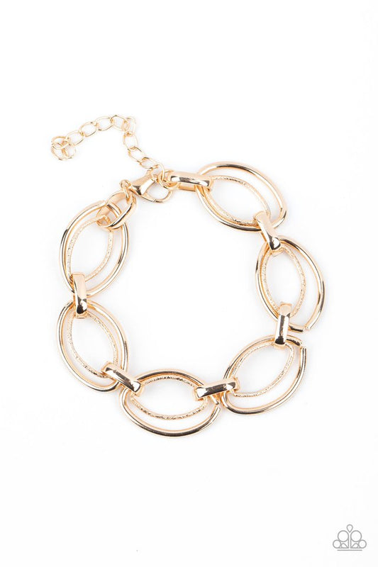 Simplistic Shimmer - Gold - Paparazzi Bracelet Image