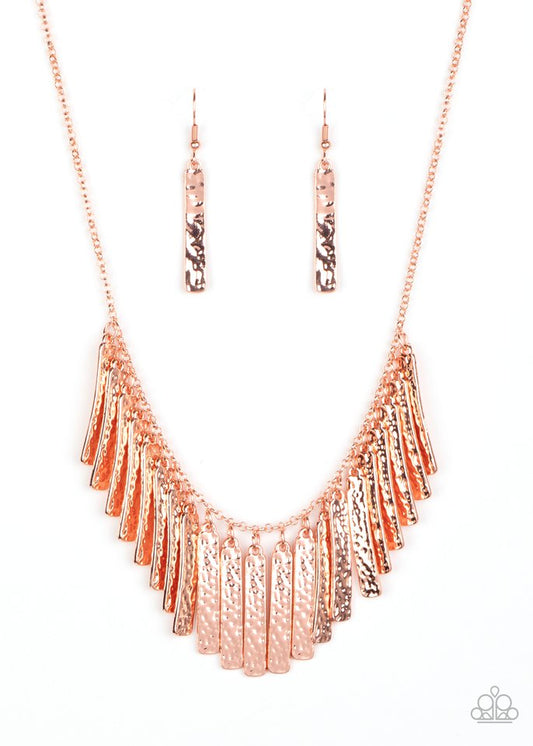 Metallic Muse - Copper - Paparazzi Necklace Image