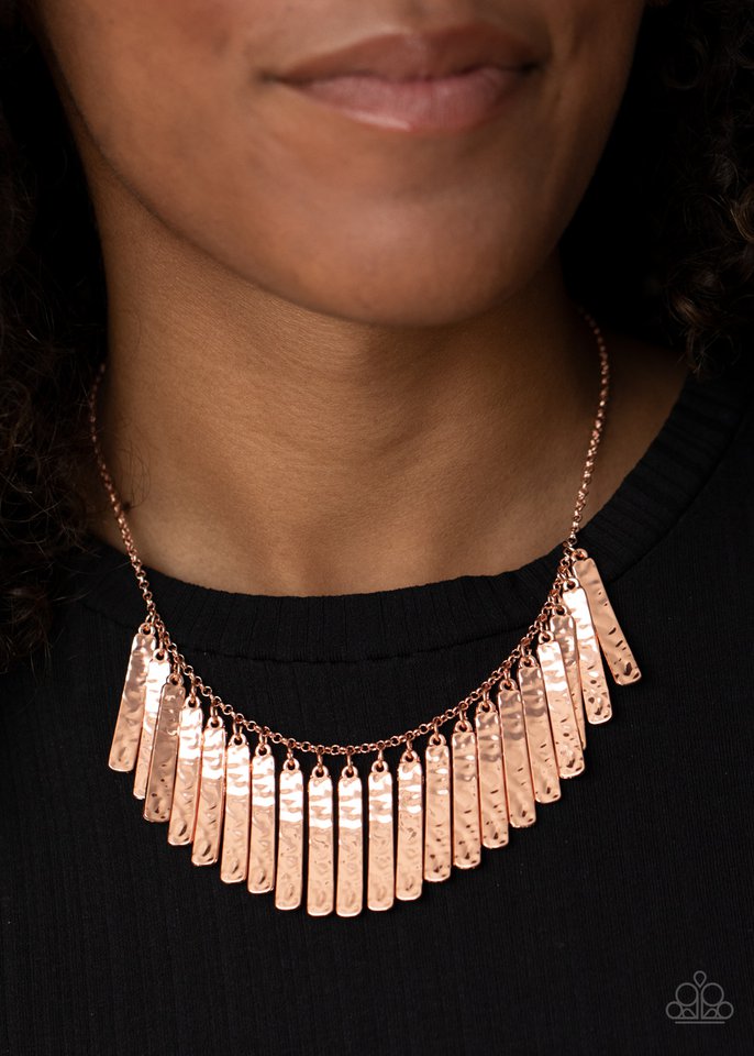 Metallic Muse - Copper - Paparazzi Necklace Image