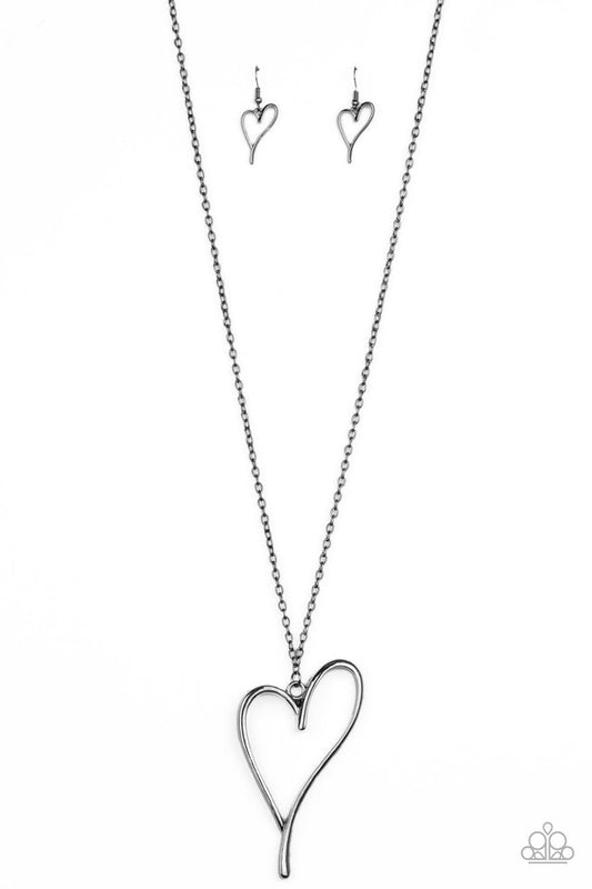 HEARTS So Good - Black - Paparazzi Necklace Image