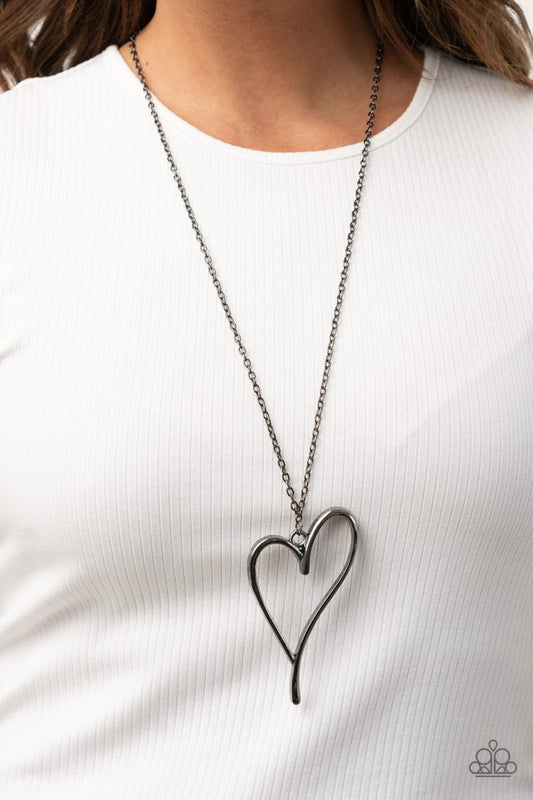 HEARTS So Good - Black - Paparazzi Necklace Image