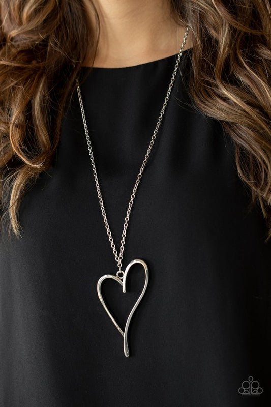 HEARTS So Good - Silver - Paparazzi Necklace Image