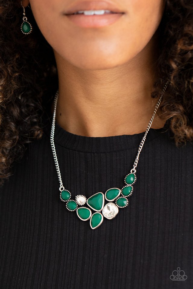 Breathtaking Brilliance - Green - Paparazzi Necklace Image