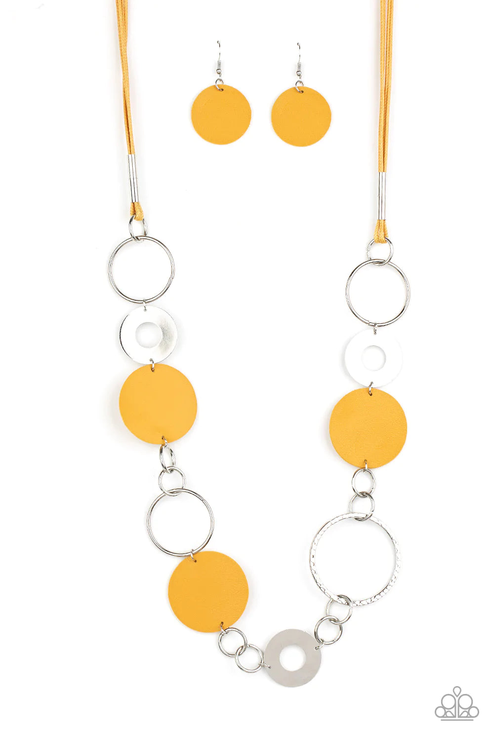 Paparazzi Necklace ~ Sooner or LEATHER - Yellow