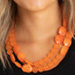 Arctic Art - Orange - Paparazzi Necklace Image