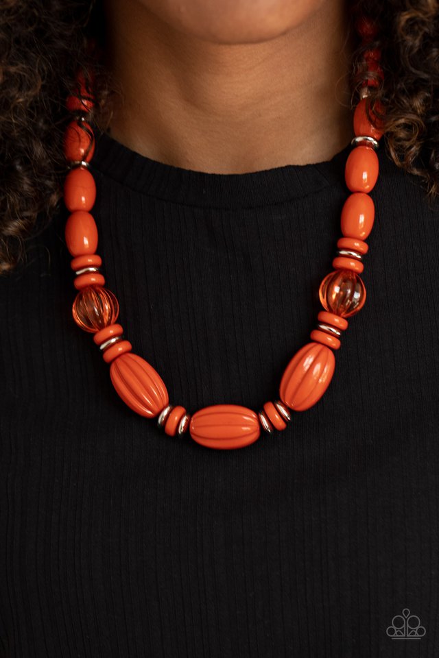 High Alert - Orange - Paparazzi Necklace Image