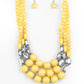 Flamingo Flamboyance - Yellow - Paparazzi Necklace Image