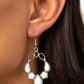 Its Rude to STEER - White - Paparazzi Earring Image