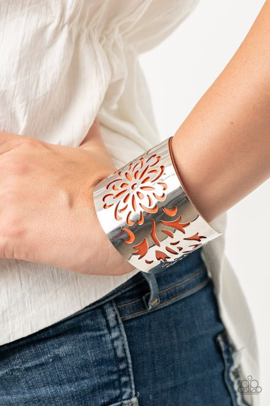 Get Your Bloom On - Orange - Paparazzi Bracelet Image