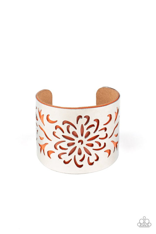 Get Your Bloom On - Orange - Paparazzi Bracelet Image