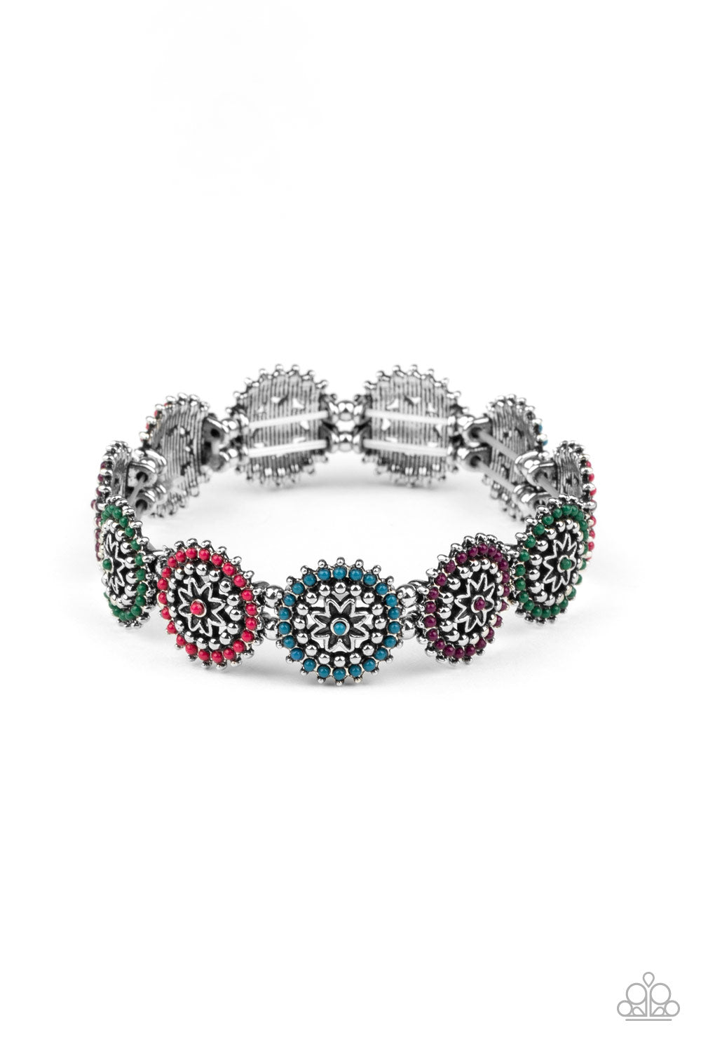 Paparazzi Bracelet ~ Bohemian Flowerbed - Multi