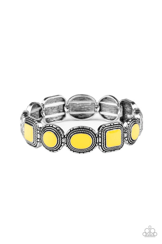 Vividly Vintage - Yellow - Paparazzi Bracelet Image