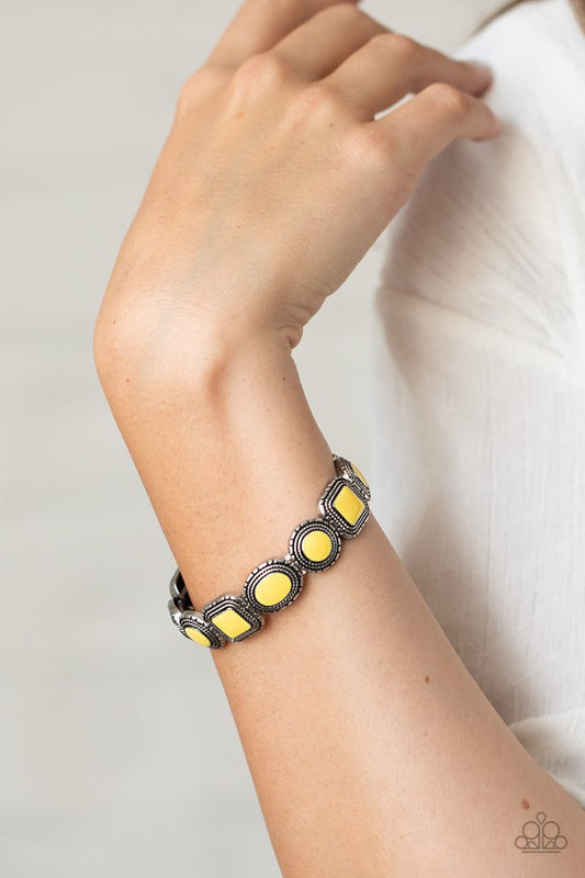 Vividly Vintage - Yellow - Paparazzi Bracelet Image