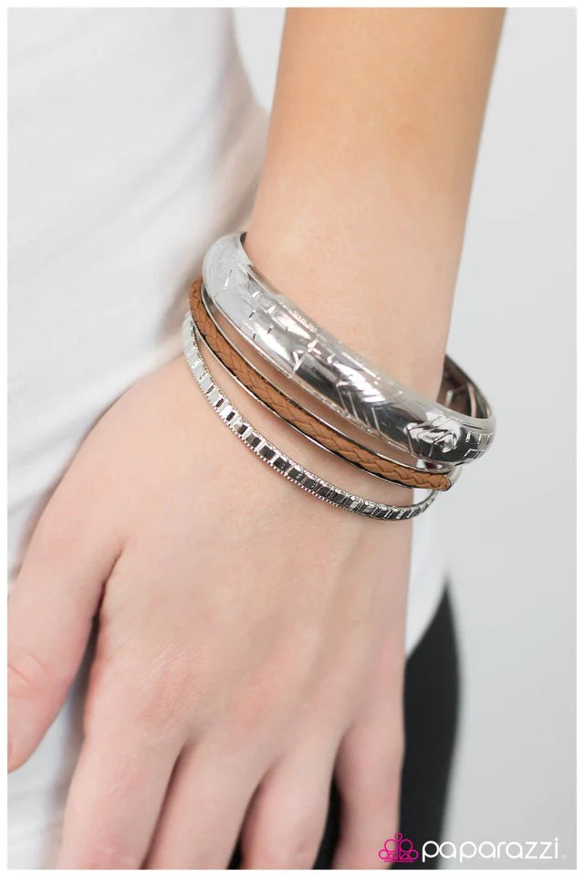 Paparazzi Bracelet ~ Outlaw - Brown