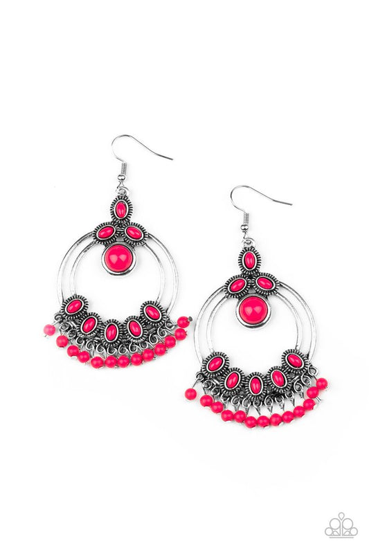 Palm Breeze - Pink - Paparazzi Earring Image