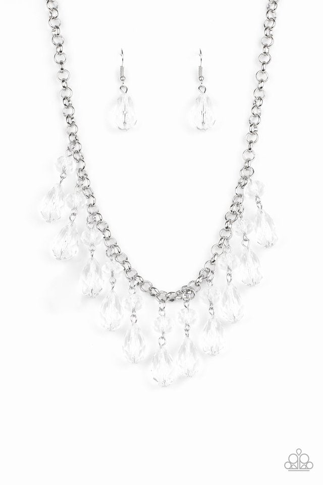 Crystal Enchantment - White - Paparazzi Necklace Image