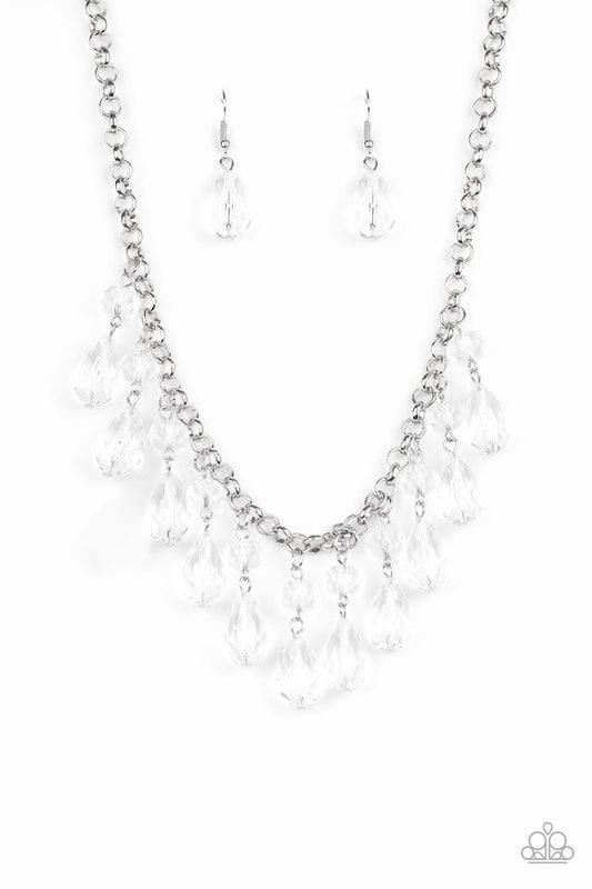 Crystal Enchantment - White - Paparazzi Necklace Image