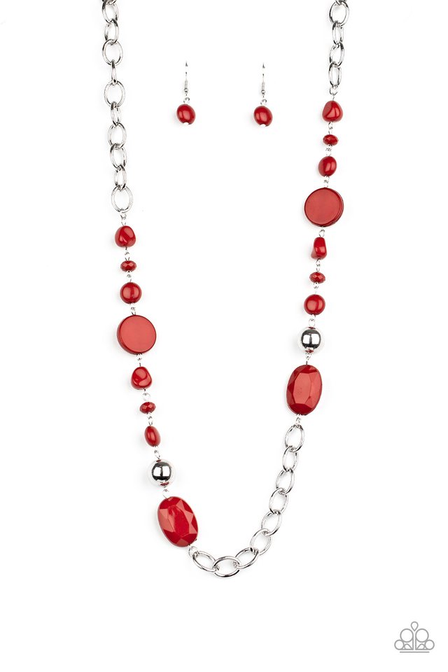 When I GLOW Up - Red - Paparazzi Necklace Image
