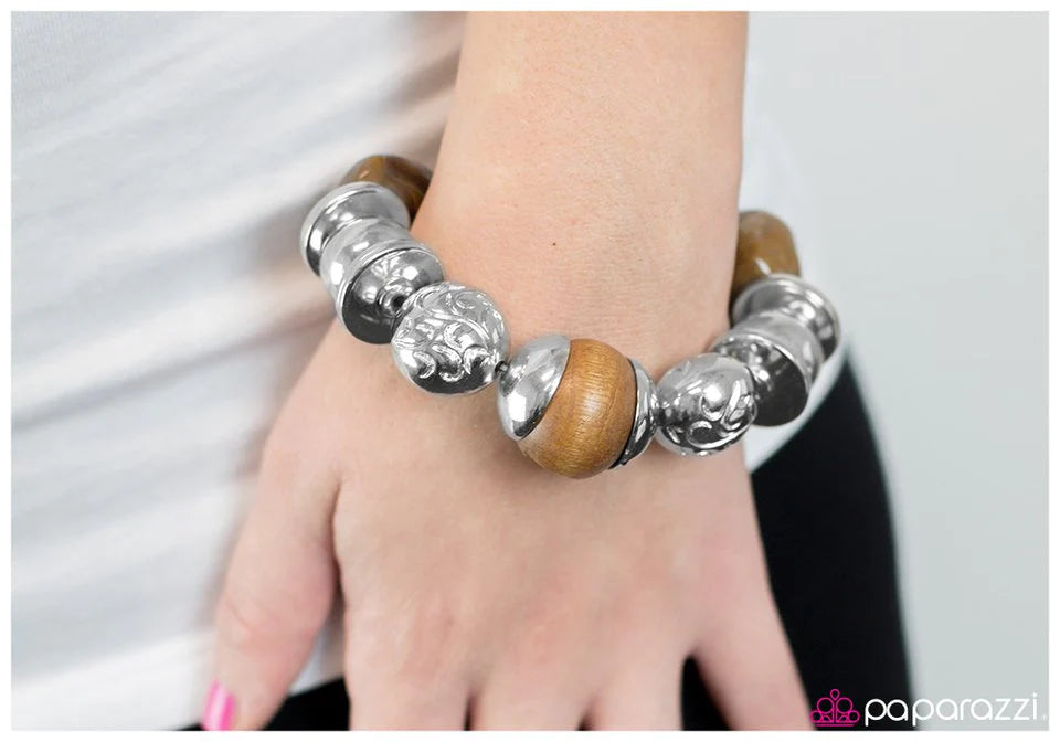 Paparazzi Bracelet ~ Indie Rock - Brown