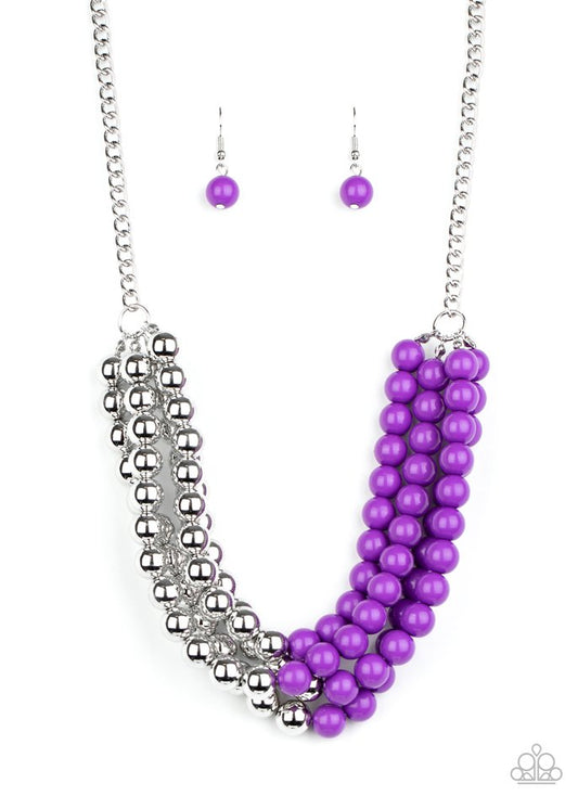 Layer After Layer - Purple - Paparazzi Necklace Image