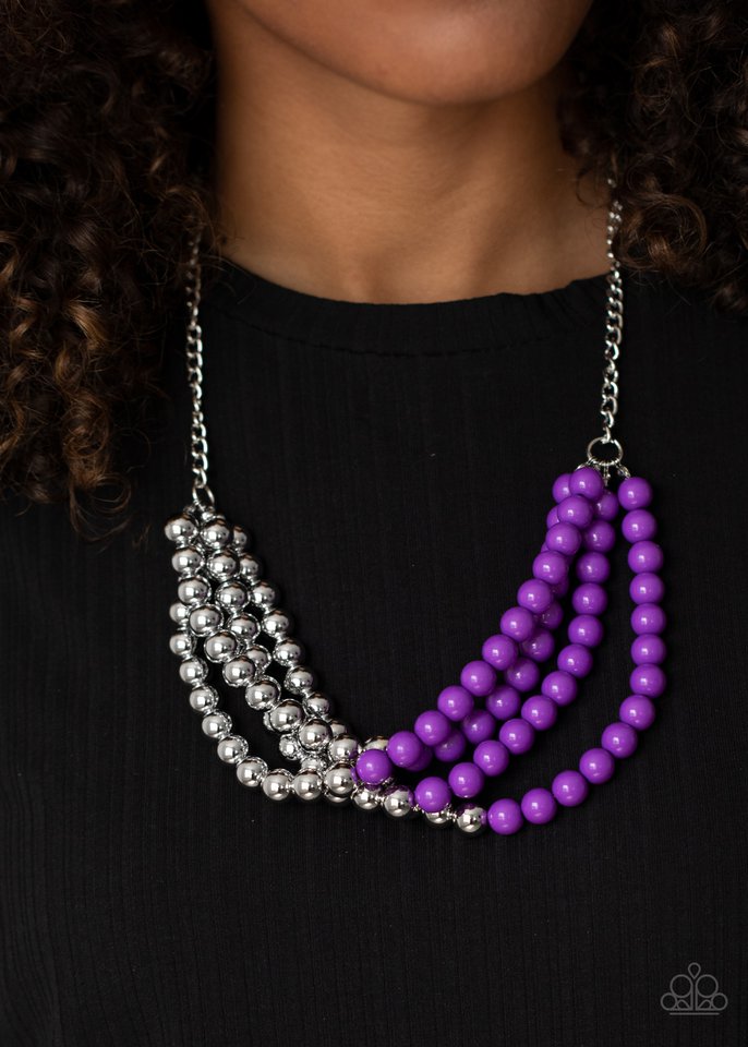 Layer After Layer - Purple - Paparazzi Necklace Image