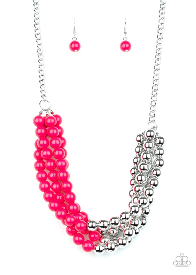 Layer After Layer - Pink - Paparazzi Necklace Image
