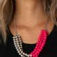 Layer After Layer - Pink - Paparazzi Necklace Image