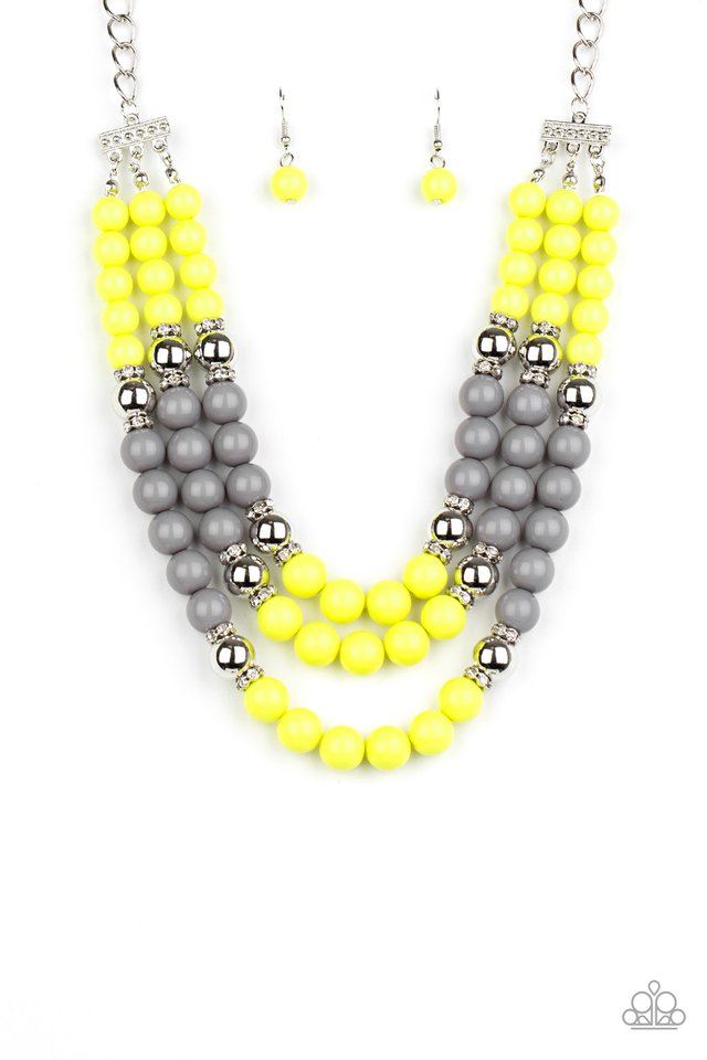 BEAD Your Own Drum - Yellow - Paparazzi Necklace Image