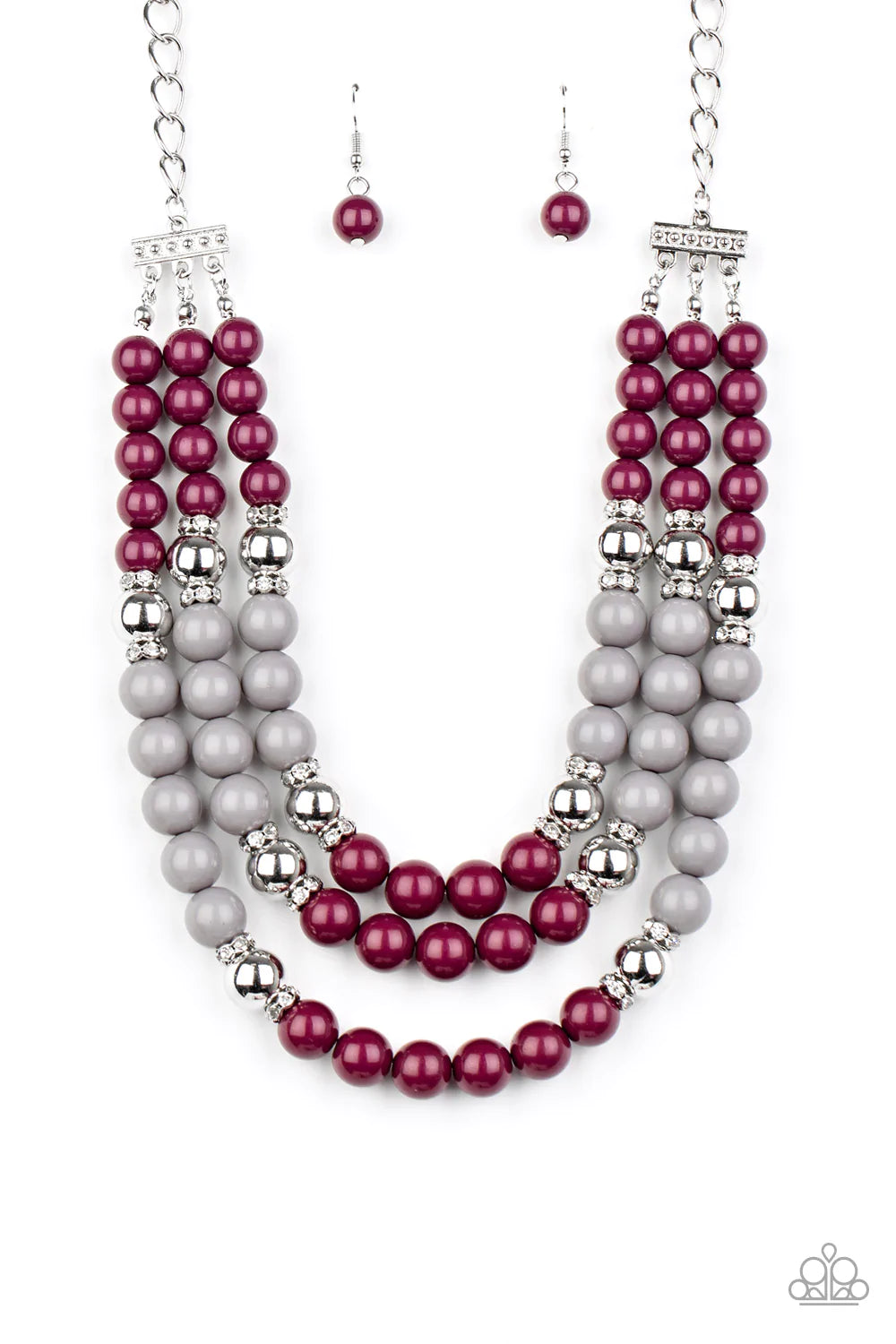 Paparazzi Necklace ~ BEAD Your Own Drum - Purple