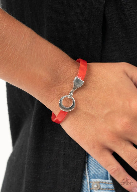 HAUTE Button Topic - Red - Paparazzi Bracelet Image