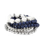 Rose Garden Grandeur - Blue - Paparazzi Bracelet Image