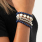 Rose Garden Grandeur - Blue - Paparazzi Bracelet Image