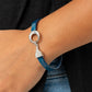 HAUTE Button Topic - Blue - Paparazzi Bracelet Image
